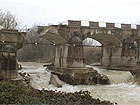 Ponte sul Cesano crollato