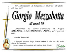 Manifesto funebre per Giorgio Mezzabotta