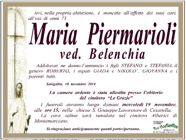 Maria Piermarioli ved.Belenchia