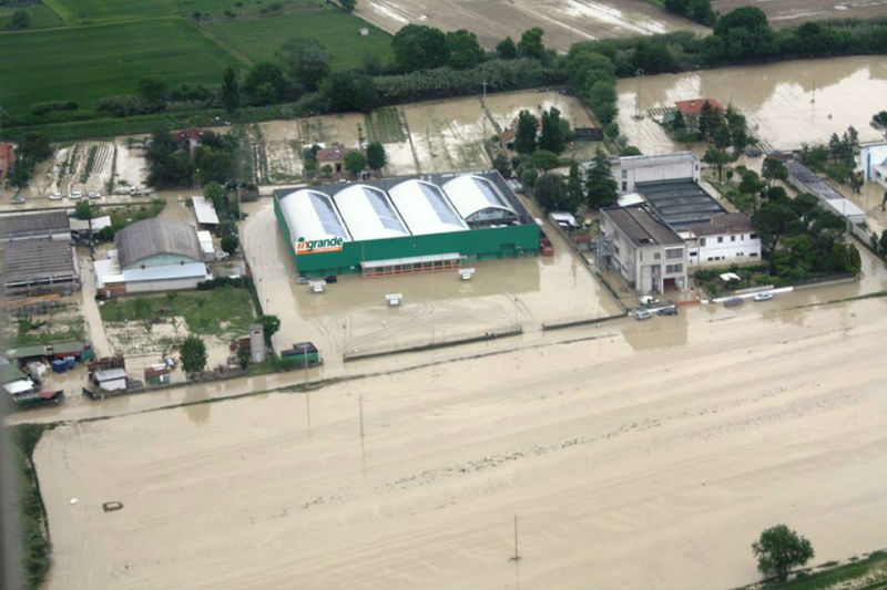 Alluvione nella zona del supermercato InGrande