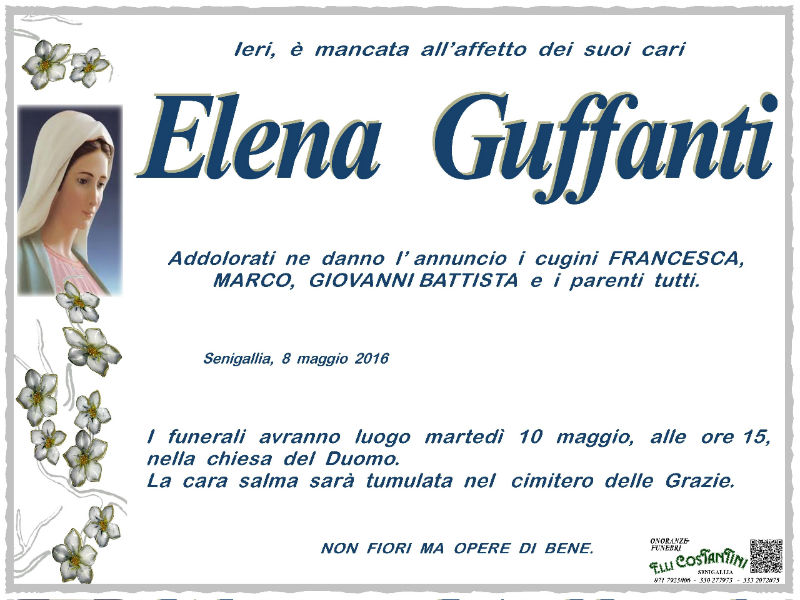 Elena Guffanti-Necrologio