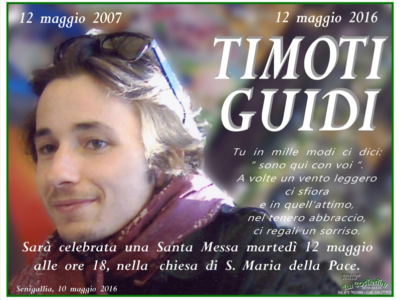 Manifesto in ricordo di Timoti Guidi