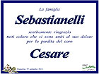 Ringraziamenti della famiglia di Cesare Sebstianelli