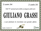 Nono anniversario Giuliano Grassi