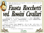 Manifesto funebre per Fausta Rocchetti